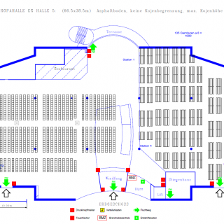 Veranstaltungsräume mieten Niederösterreich - Veranstaltungszentrum Messe Wieselburg - Bestuhlungsplan