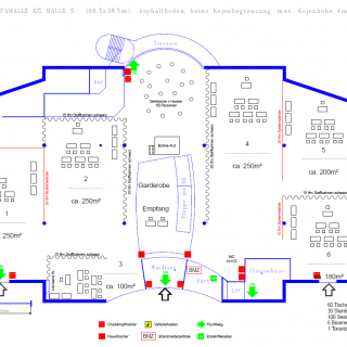 Veranstaltungsräume mieten Niederösterreich - Veranstaltungszentrum Messe Wieselburg - Bestuhlungsplan