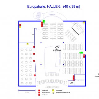 Veranstaltungsräume mieten Niederösterreich - Veranstaltungszentrum Messe Wieselburg - Bestuhlungsplan