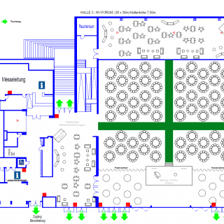 Veranstaltungsräume mieten Niederösterreich - Veranstaltungszentrum Messe Wieselburg - Bestuhlungsplan