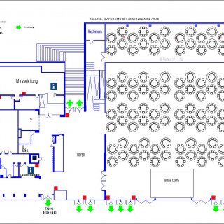 Veranstaltungsräume mieten Niederösterreich - Veranstaltungszentrum Messe Wieselburg - Bestuhlungsplan