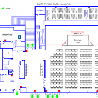 Veranstaltungsräume mieten Niederösterreich - Veranstaltungszentrum Messe Wieselburg - Bestuhlungsplan