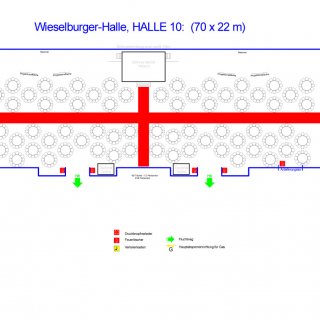 Veranstaltungsräume mieten Niederösterreich - Veranstaltungszentrum Messe Wieselburg - Bestuhlungsplan