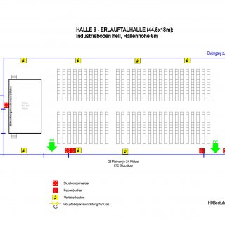 Veranstaltungsräume mieten Niederösterreich - Veranstaltungszentrum Messe Wieselburg - Bestuhlungsplan