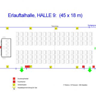 Veranstaltungsräume mieten Niederösterreich - Veranstaltungszentrum Messe Wieselburg - Bestuhlungsplan
